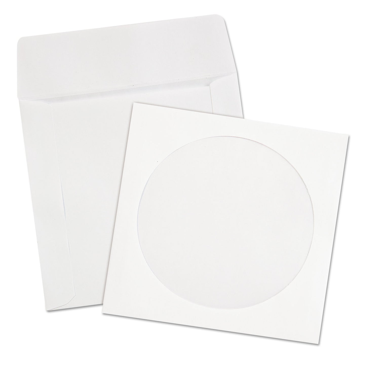 Quality Park CD/DVD Sleeves, 1 Disc Capacity, White, 250/Box (62905)