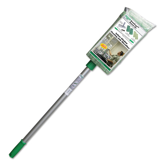 Unger SpeedClean Window Cleaning Kit, Aluminum, 72" Extension Pole, 8" Pad Holder, Silver/Green (WNK01)