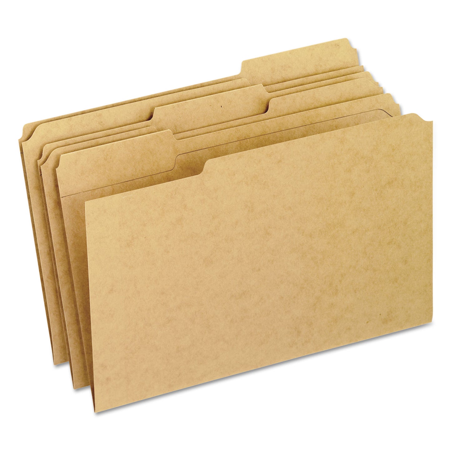 Pendaflex Dark Kraft File Folders with Double-Ply Top, 1/3-Cut Tabs: Assorted, Legal Size, 0.75" Expansion, Brown, 100/Box (RK15313)