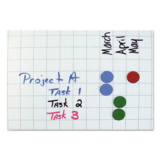 MasterVision Interchangeable Magnetic Board Accessories, Circles, 0.75" Diameter, Blue, 20/Pack (FM1601)