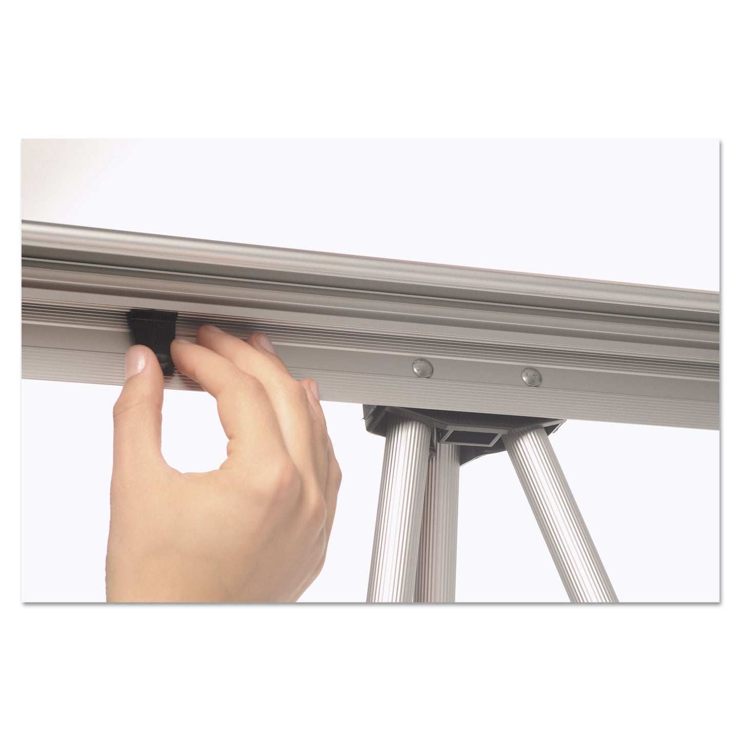 MasterVision Telescoping Tripod Display Easel, Adjusts 38" to 69" High, Metal, Silver (FLX05102MV)
