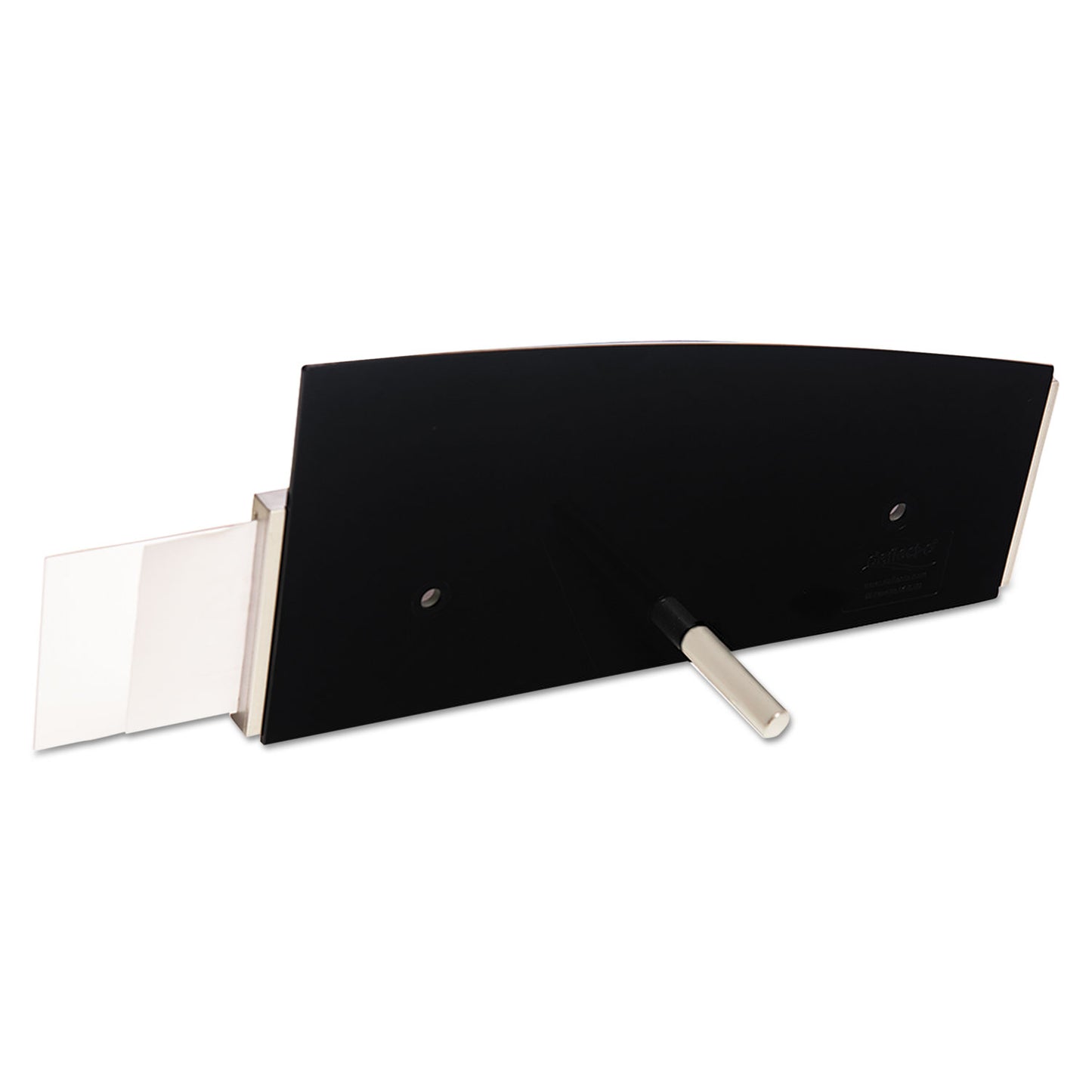 Deflecto Interior Image Anti-Glare Sign Holder, Landscape, 8.5 x 2 Insert, Black/Silver (89105)