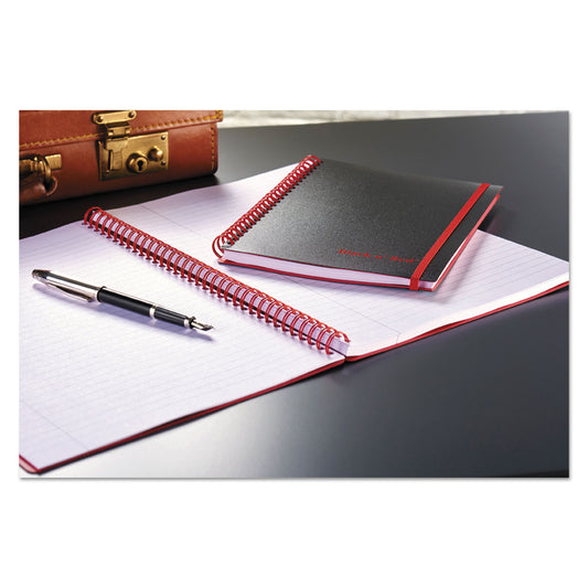 Red Flexible Cover Twinwire Notebooks, SCRIBZEE Compatible, 1-Subject, Wide/Legal Rule, Black Cover, (70) 5.88 x 4.13 Sheets (F67010)
