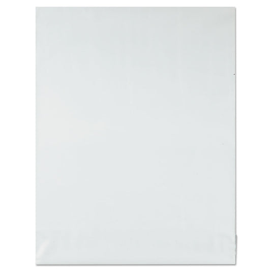 Quality Park Redi-Strip Poly Mailer, #4, Square Flap with Perforated Strip, Redi-Strip Adhesive Closure, 10 x 13, White, 100/Pack (46197)