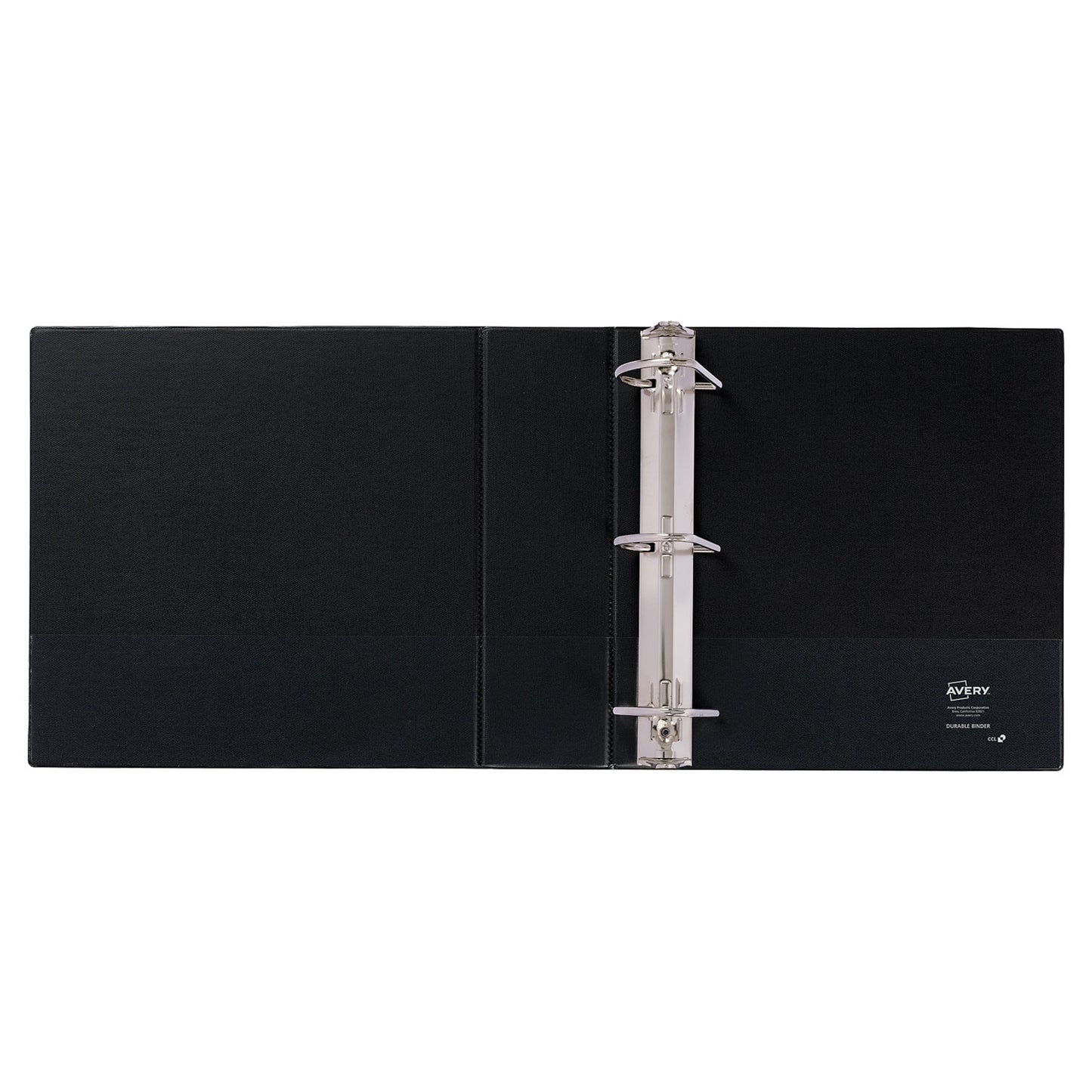 Avery Durable Non-View Binder with DuraHinge and Slant Rings, 3 Rings, 3" Capacity, 11 x 8.5, Black (27650)