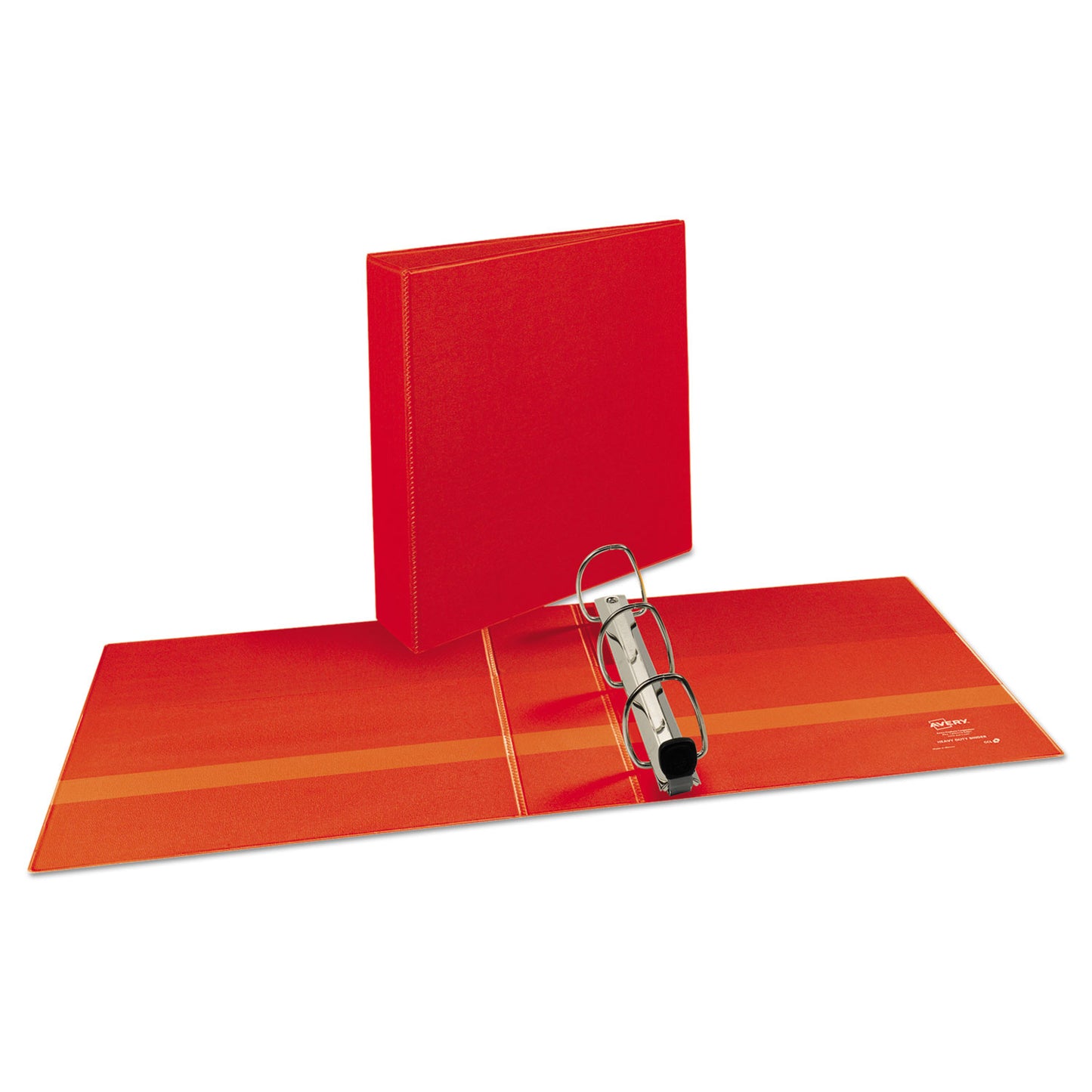 Avery Heavy-Duty View Binder with DuraHinge and One Touch EZD Rings, 3 Rings, 2" Capacity, 11 x 8.5, Red (79225)