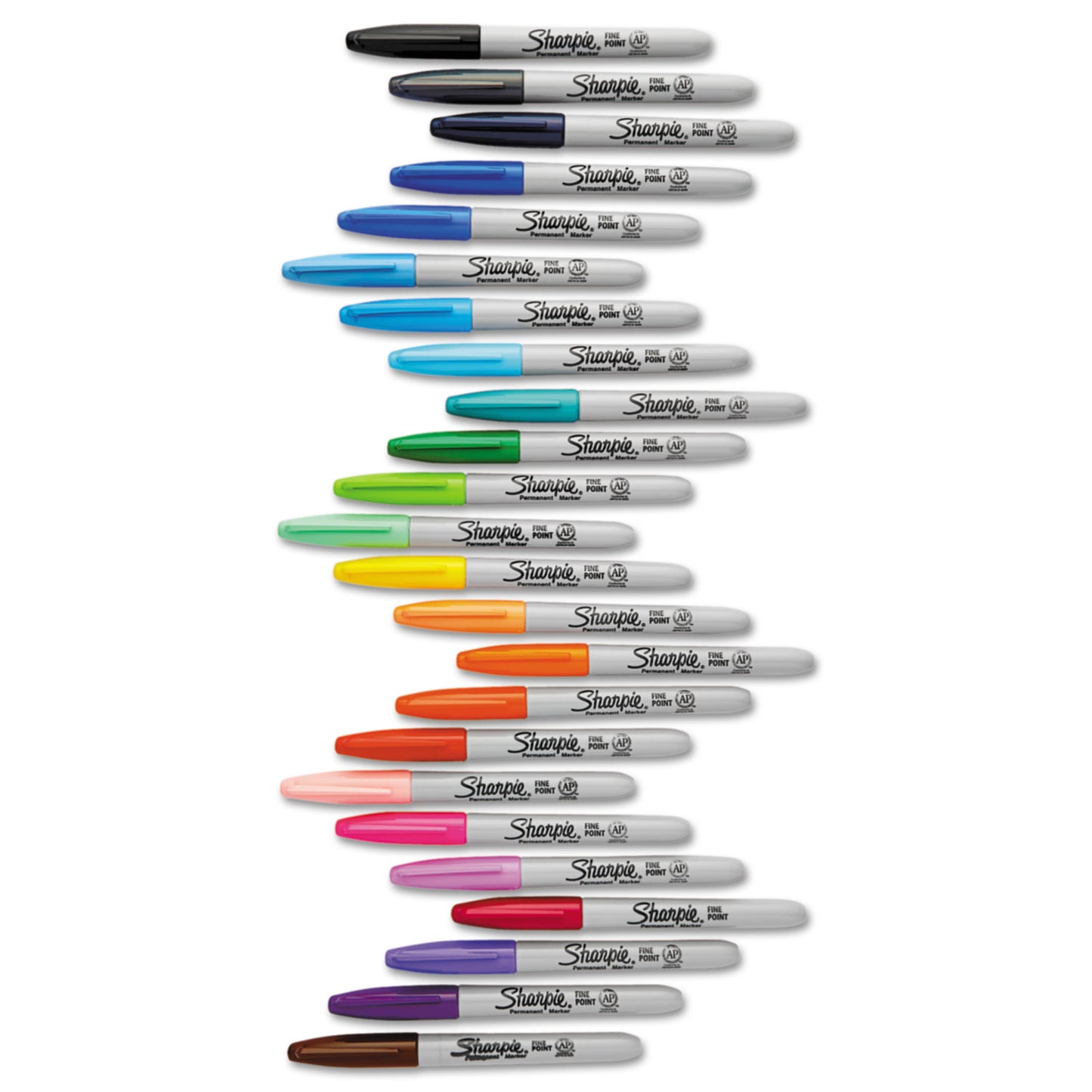 Sharpie Fine Tip Permanent Marker, Fine Bullet Tip, Assorted Colors, 24/Pack (1927350)