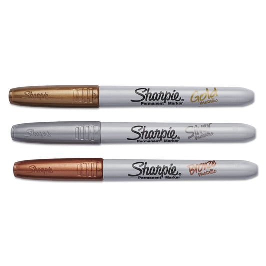 Sharpie Metallic Fine Point Permanent Marker Value Pack, Fine Bullet Tip, Assorted Colors, 36/Pack (2003900)