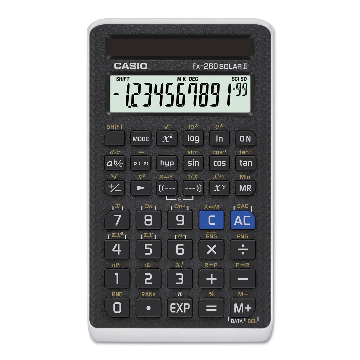 Casio FX-260 Solar II All-Purpose Scientific Calculator, 10-Digit LCD, Black (FX260SLRII)