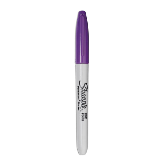 Sharpie Fine Tip Permanent Marker, Fine Bullet Tip, Purple, Dozen (30008)