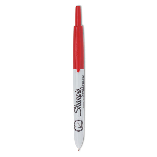 Sharpie Retractable Permanent Marker, Extra-Fine Needle Tip, Red (1735791)