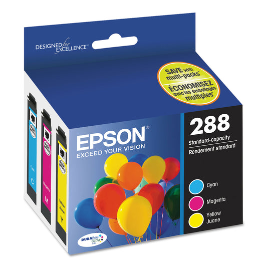 Epson T288520-S (288) DURABrite Ultra Ink, Cyan/Magenta/Yellow