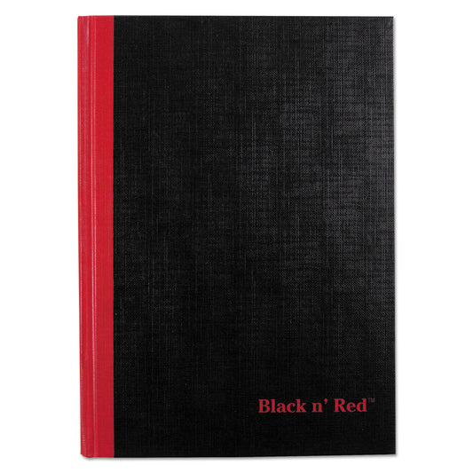 Red Hardcover Casebound Notebooks, SCRIBZEE Compatible, 1-Subject, Wide/Legal Rule, Black Cover, (96) 8.25 x 5.63 Sheets (E66857)