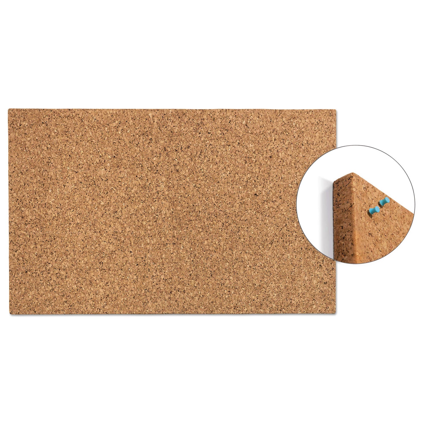 Iceberg iDesign Frameless Cork Bulletin Board, 18 x 18, Tan Surface (35016)