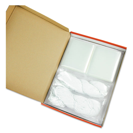 Universal Clear Badge Holders w/Garment-Safe Clips, 2 1/4 x 3 1/2, White Inserts, 50/Box (56003)