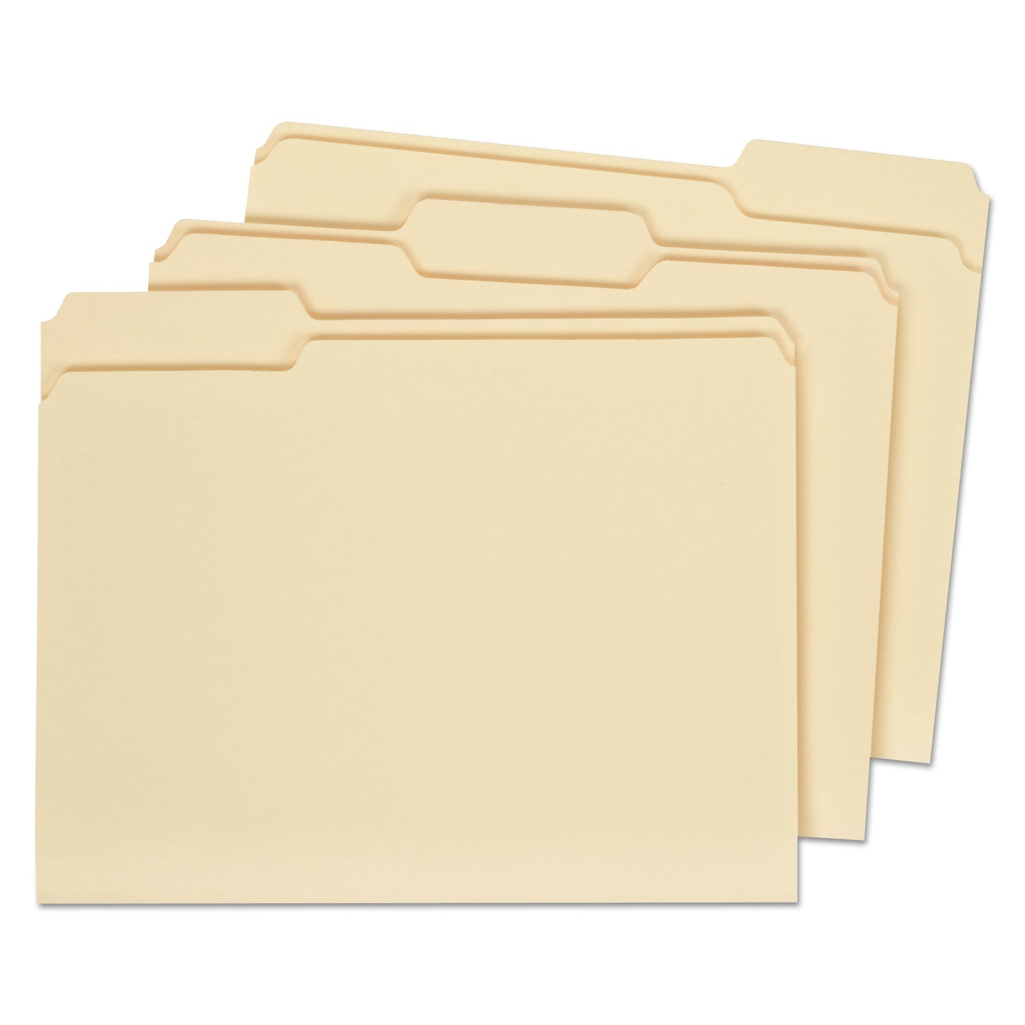 Universal Double-Ply Top Tab Manila File Folders, 1/3-Cut Tabs: Assorted, Letter Size, 0.75" Expansion, Manila, 100/Box (16113)