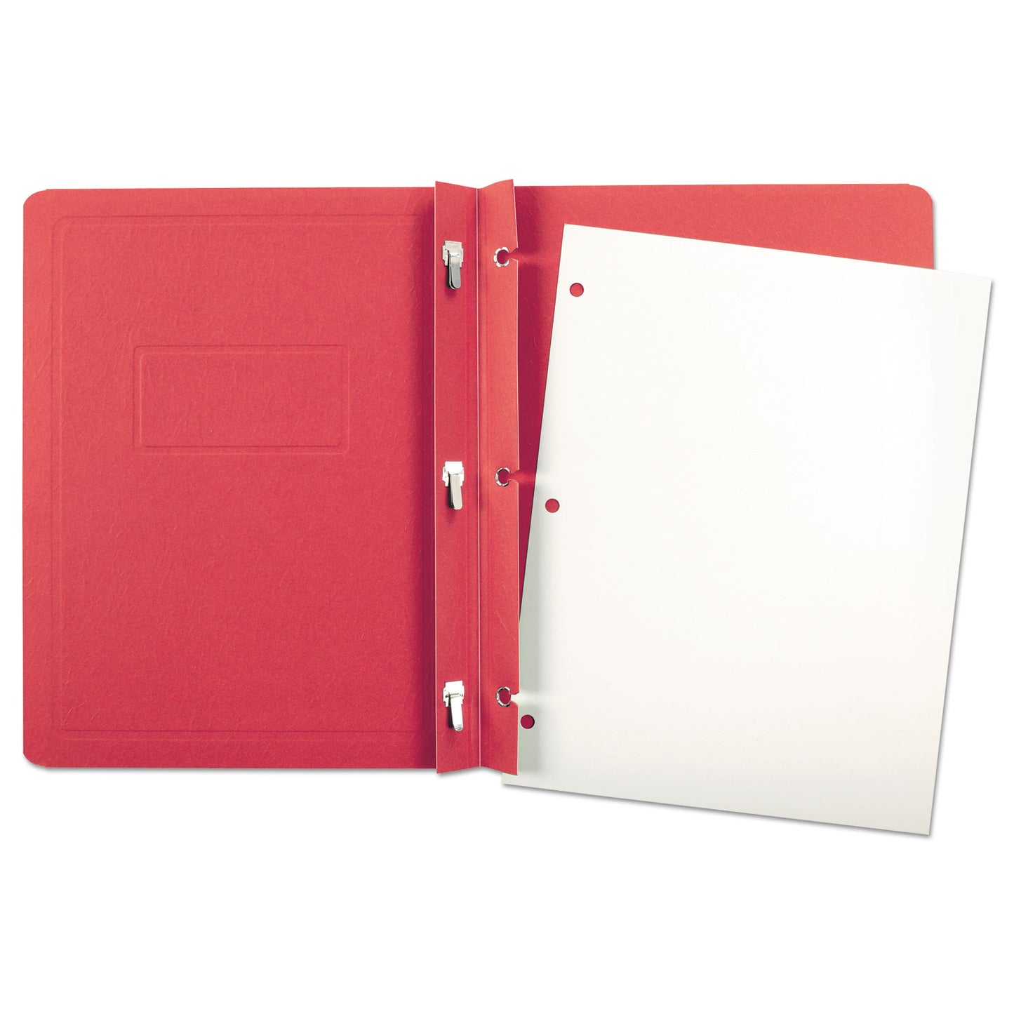 Oxford Report Cover, Three-Prong Fastener, 0.5" Capacity, 8.5 x 11, Red/Red, 25/Box (52511)