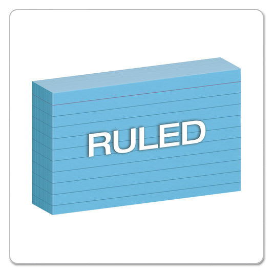 Oxford Ruled Index Cards, 3 x 5, Blue, 100/Pack (7321BLU)