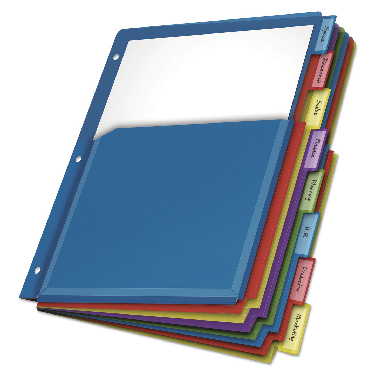 Cardinal Expanding Pocket Index Dividers, 8-Tab, 11 x 8.5, Assorted, 1 Set (84013)
