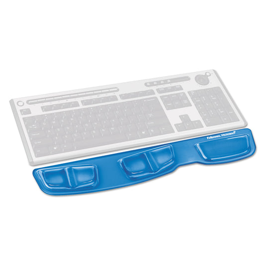 Fellowes Gel Keyboard Palm Support, 18.25 x 3.37, Blue (9183101)