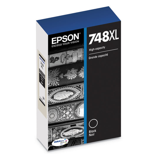 Epson T748XL120 (748XL) DURABrite Pro High-Yield Ink, 5000 Page-Yield, Black