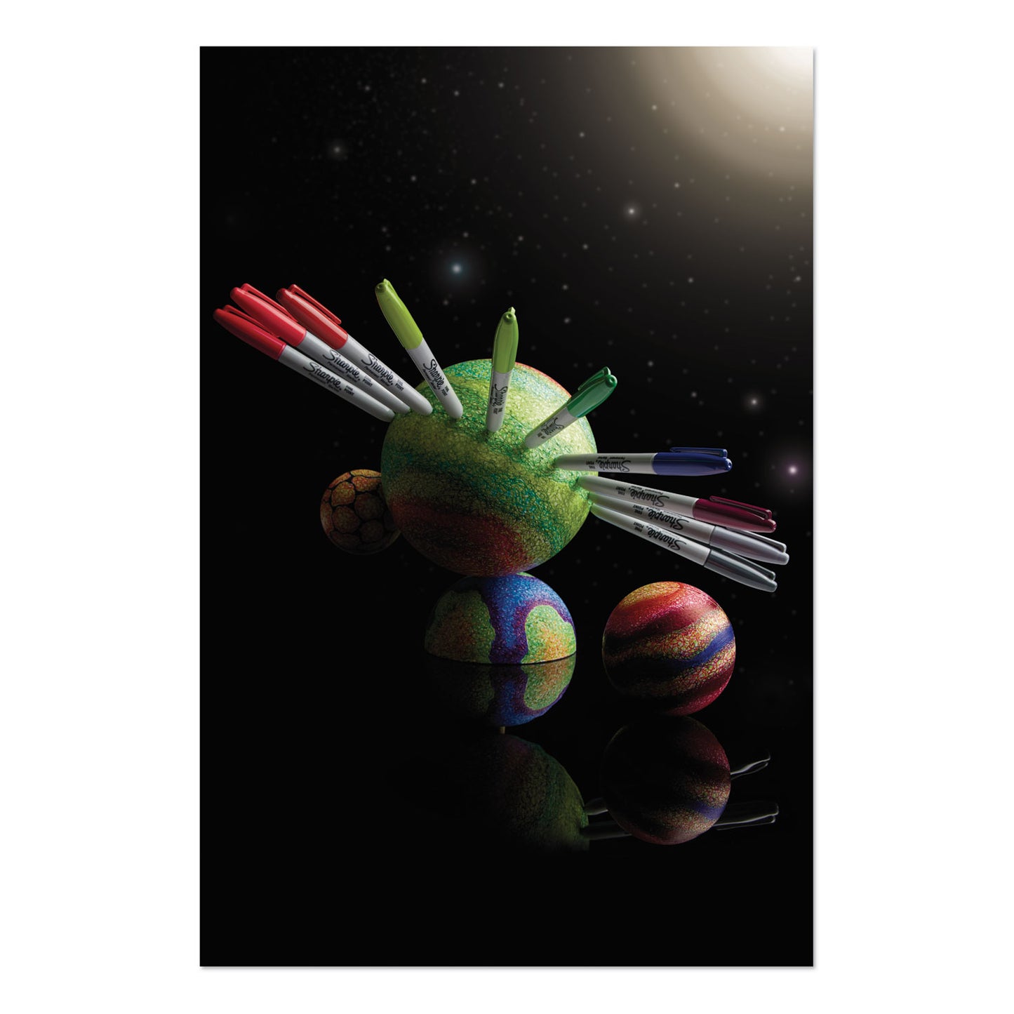 Sharpie Cosmic Color Permanent Markers, Medium Bullet Tip, Assorted Cosmic Colors, 5/Pack (2010953)
