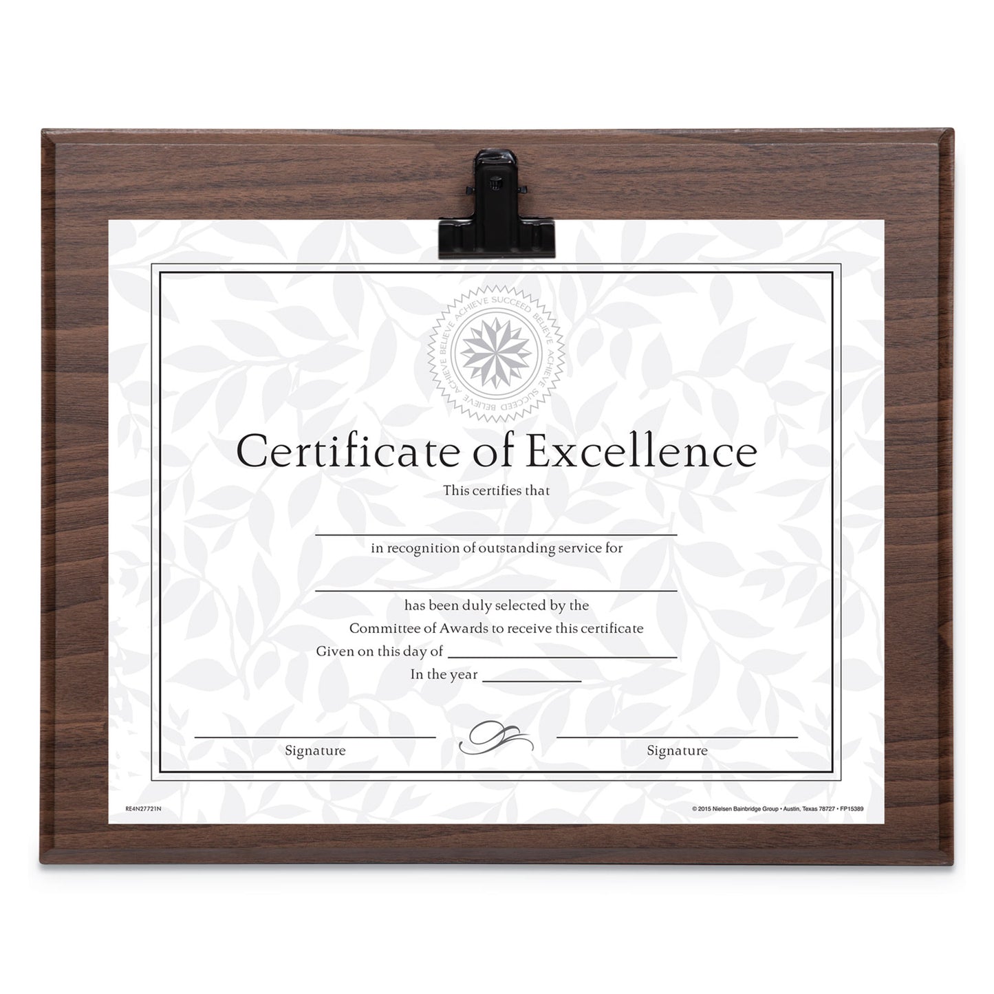 DAX Plaque With Metal Clip, Wood, 8.5 x 11 Insert, Walnut (N15618CWT)