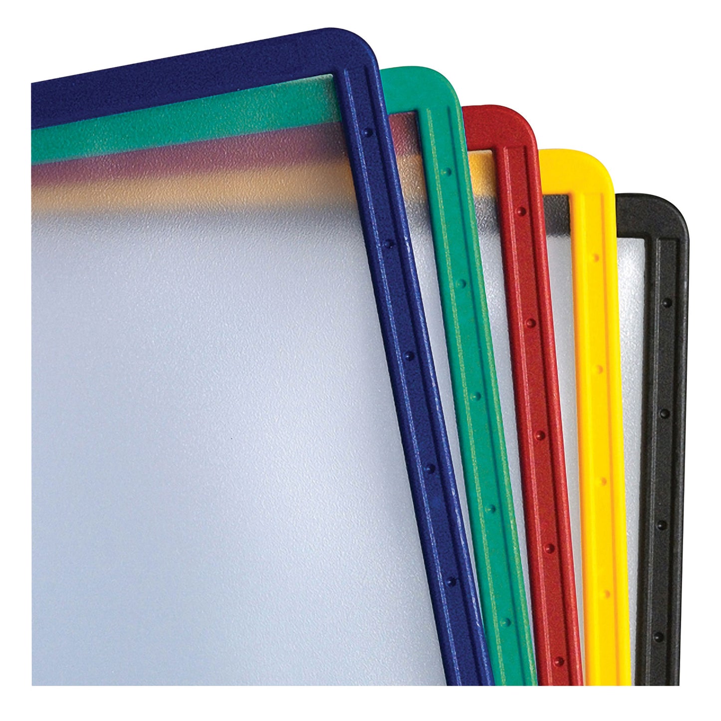 Durable SHERPA Vario Replacement Panels, 1 Section, Clear Panel Assorted Color Borders, 5/Pack (566600)