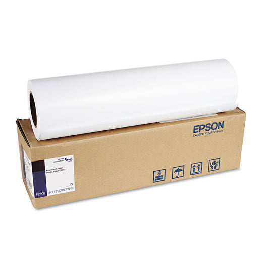 Epson Premium Luster Photo Paper, 3" Core, 10 mil, 20" x 100 ft, Premium Luster White (S042080)