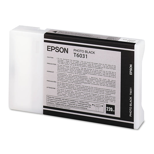 Epson T603100 (60) UltraChrome K3 Ink, Photo Black