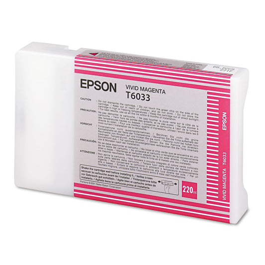 Epson T603300 (60) UltraChrome K3 Ink, Vivid Magenta