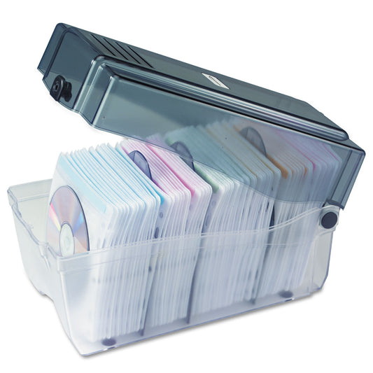 Innovera CD/DVD Storage Case, Holds 150 Discs, Clear/Smoke (39502)