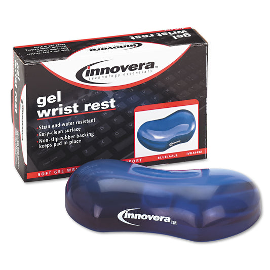 Innovera Gel Mouse Wrist Rest, 4.75 x 3.12, Blue (51432)