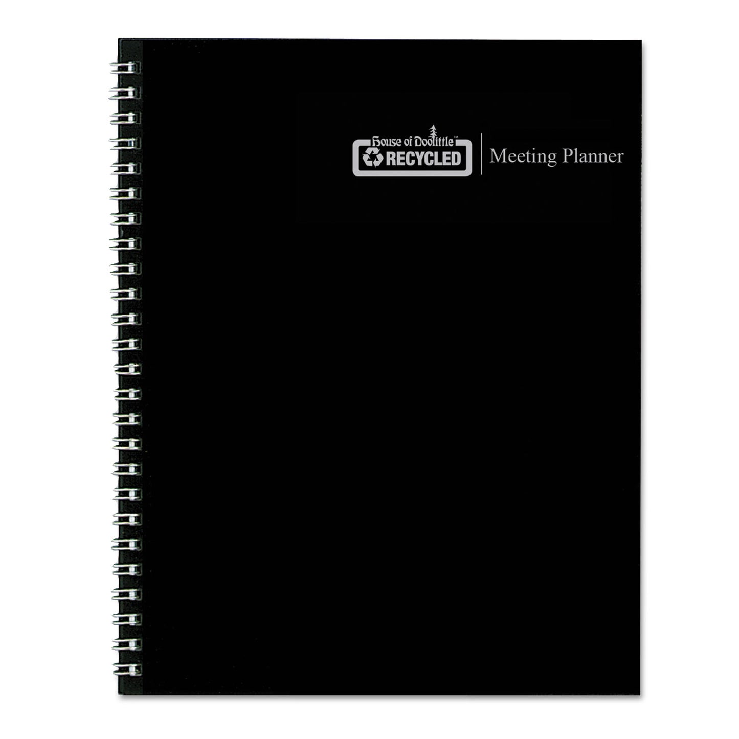 House of Doolittle Recycled Meeting Note Planner, 11 x 8.5, Black Cover, 12-Month (Jan to Dec): 2025 (583992)