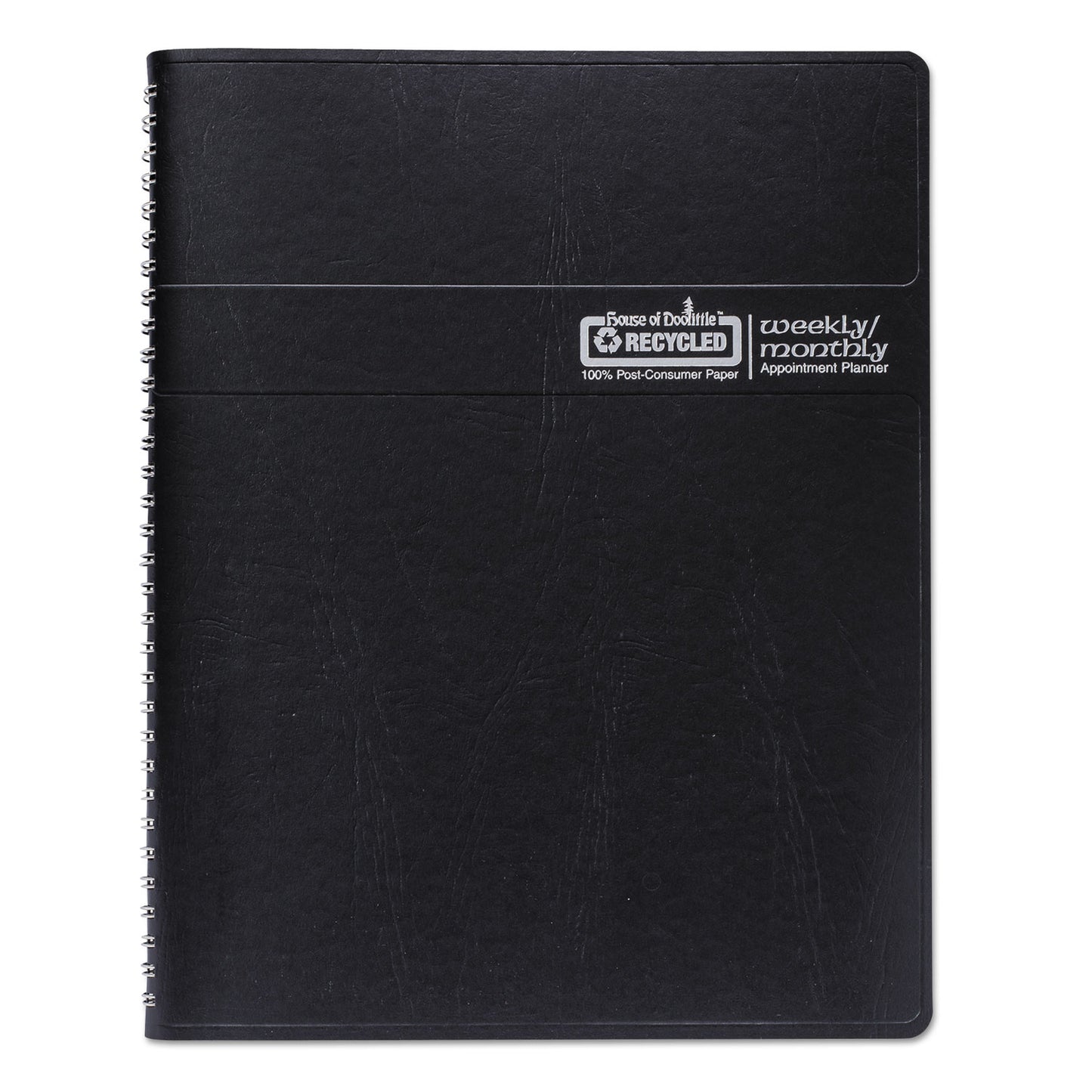 House of Doolittle Recycled Wirebound Weekly/Monthly Planner, 11 x 8.5, Black Cover, 12-Month (Jan to Dec): 2025 (28302)