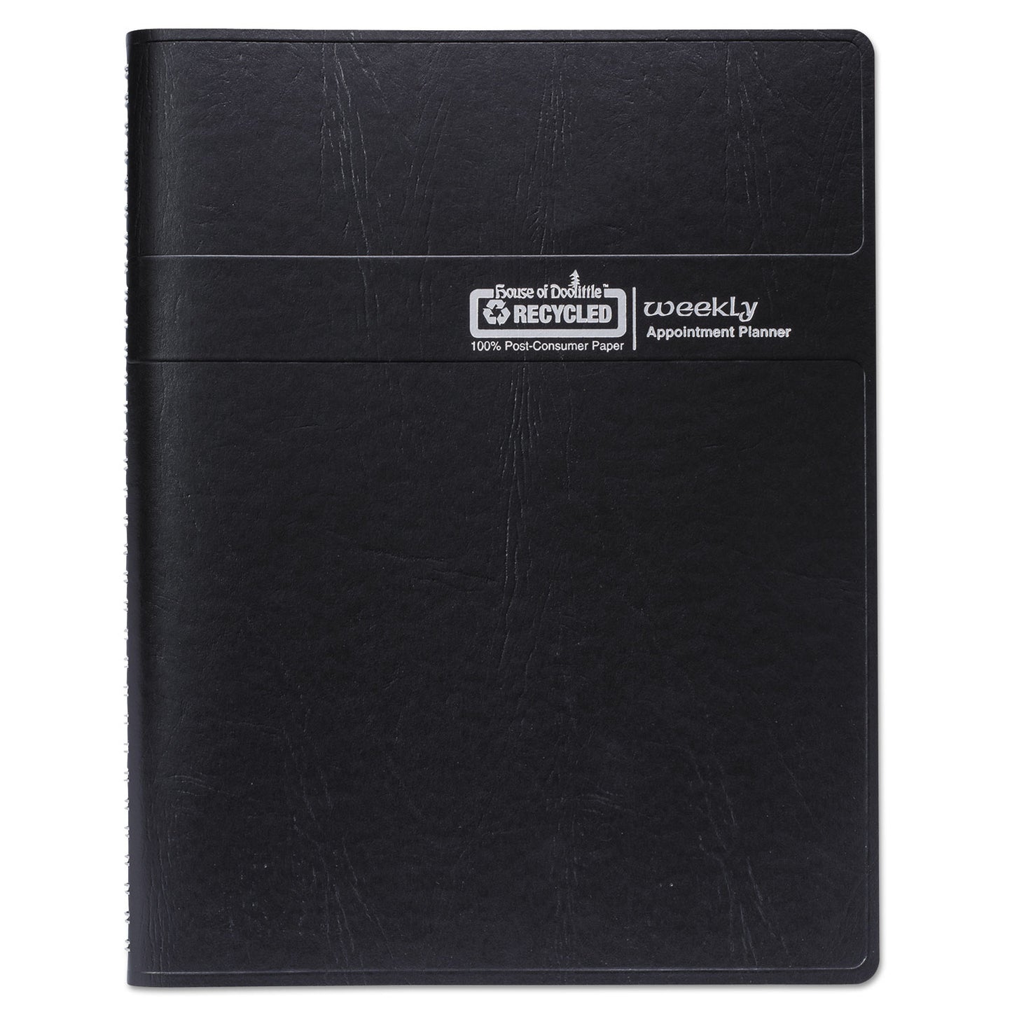 House of Doolittle Recycled Weekly Appointment Book, 8 x 5, Black Cover, 12-Month (Jan to Dec): 2025 (27802)