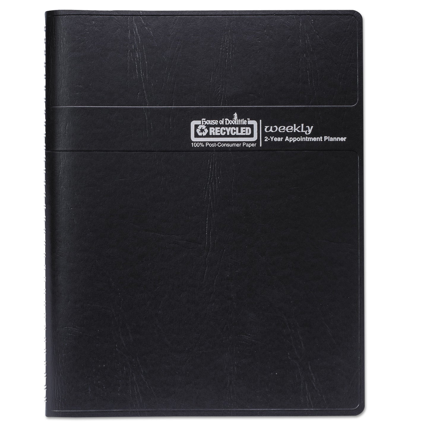 House of Doolittle Recycled Professional Weekly Planner, 15-Minute Appts, 11 x 8.5, Black Wirebound Soft Cover, 24-Month: Jan 2025 to Dec 2026 (272002)