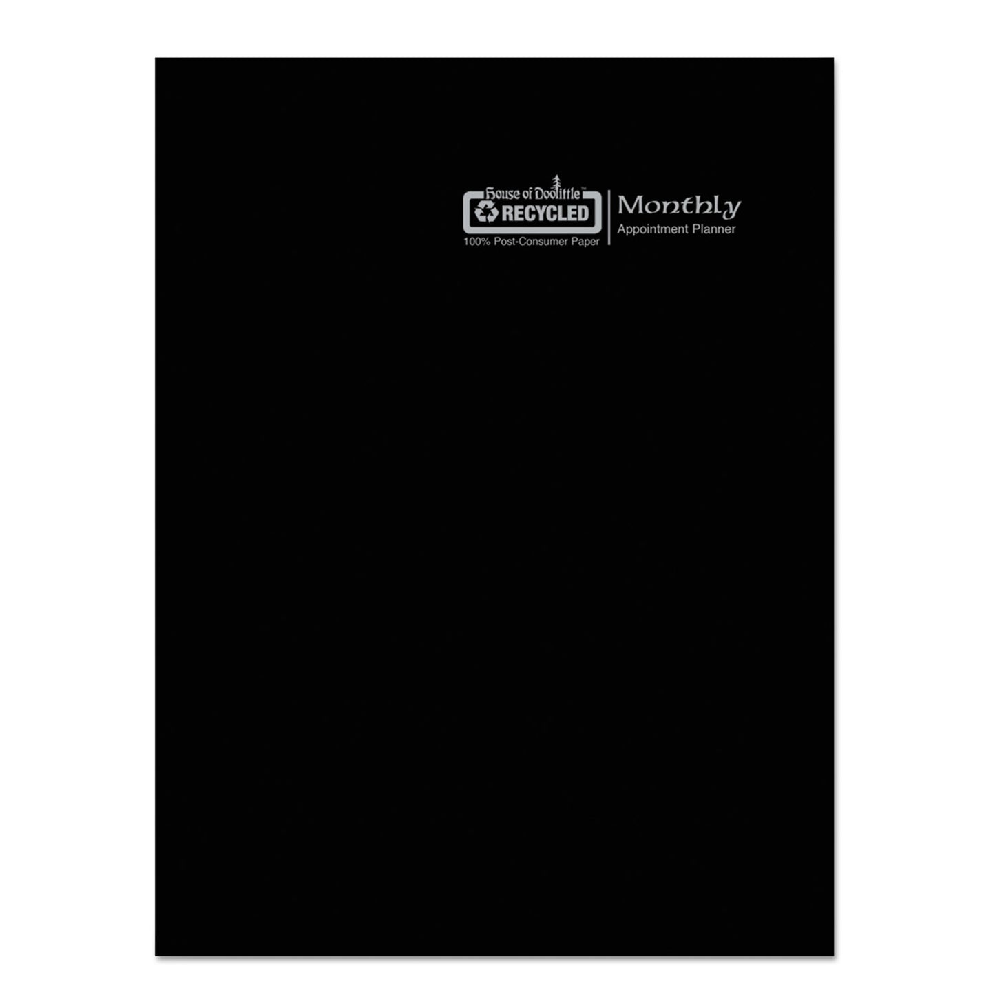 House of Doolittle Recycled Ruled 14-Month Planner with Leatherette Cover, 11 x 8.5, Black Cover, 14-Month: Dec 2024 to Jan 2026 (26002)