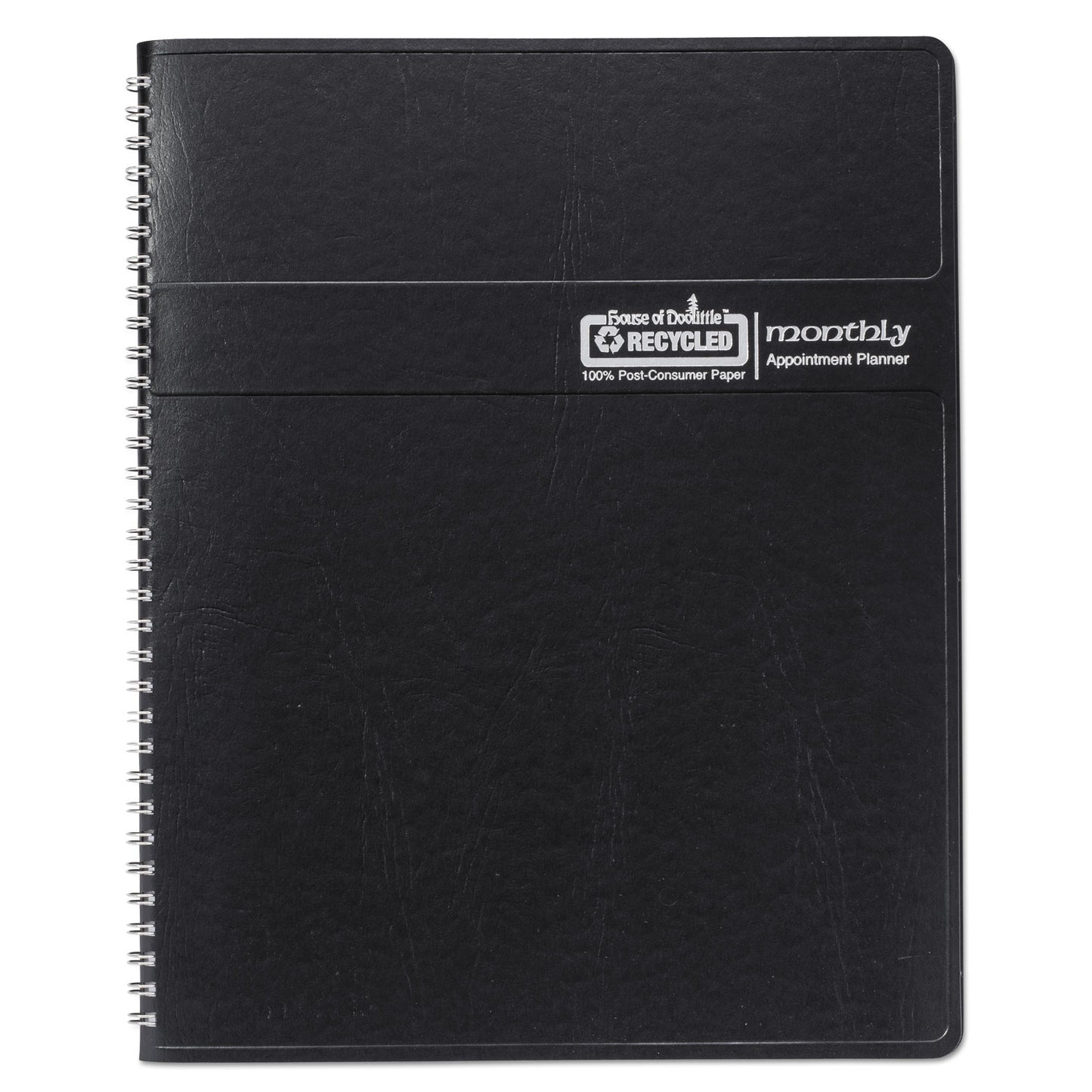 House of Doolittle 14-Month Recycled Ruled Monthly Planner, 11 x 8.5, Black Cover, 14-Month: Dec 2024 to Jan 2026 (26202)