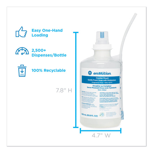 Georgia Pacific Professional GP enMotion Counter Mount Foam Soap Refill, Fragrance-Free, 1,800 mL, 2/Carton (42717)