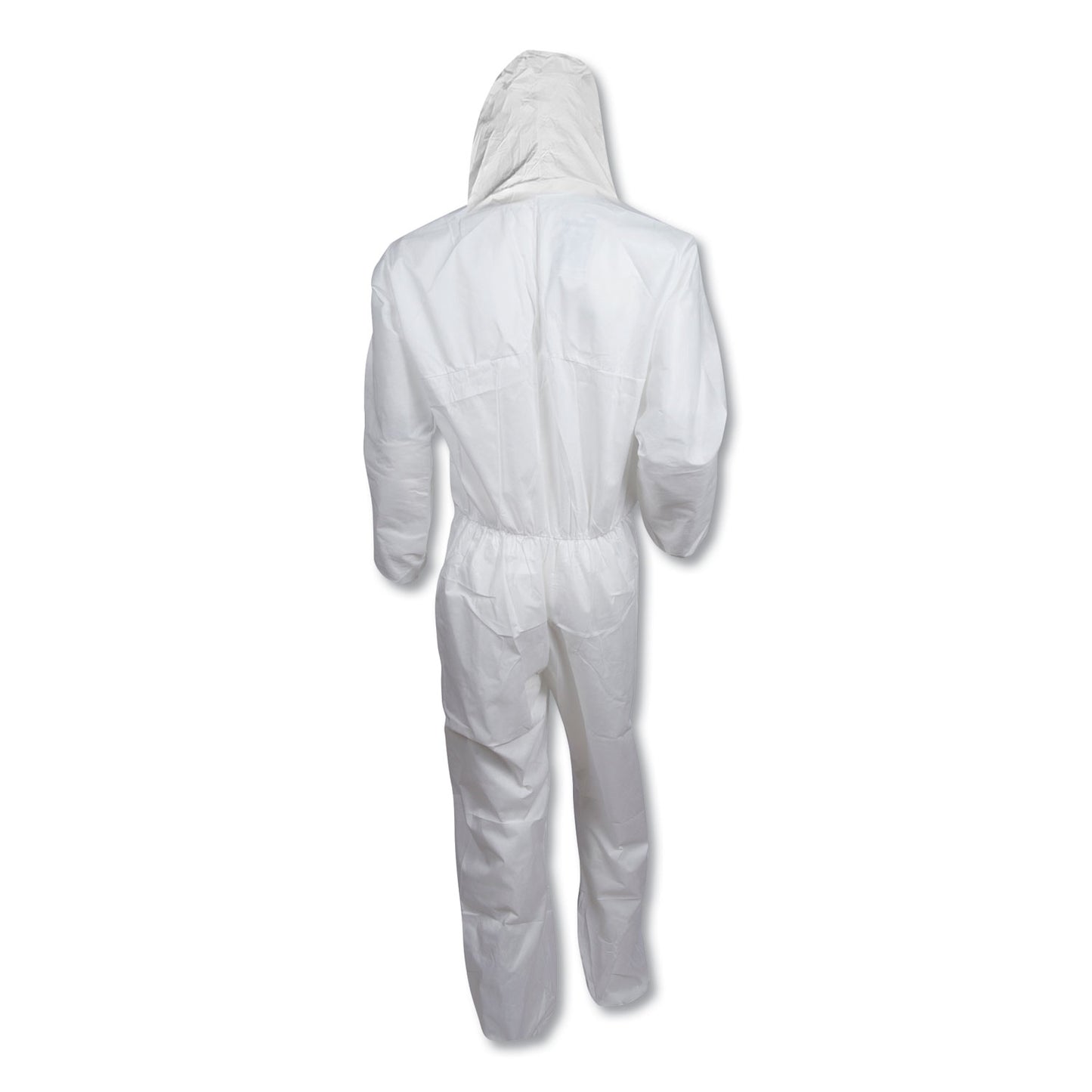 KleenGuard A30 Elastic Back and Cuff Hooded Coveralls, Medium, White, 25/Carton (46112)