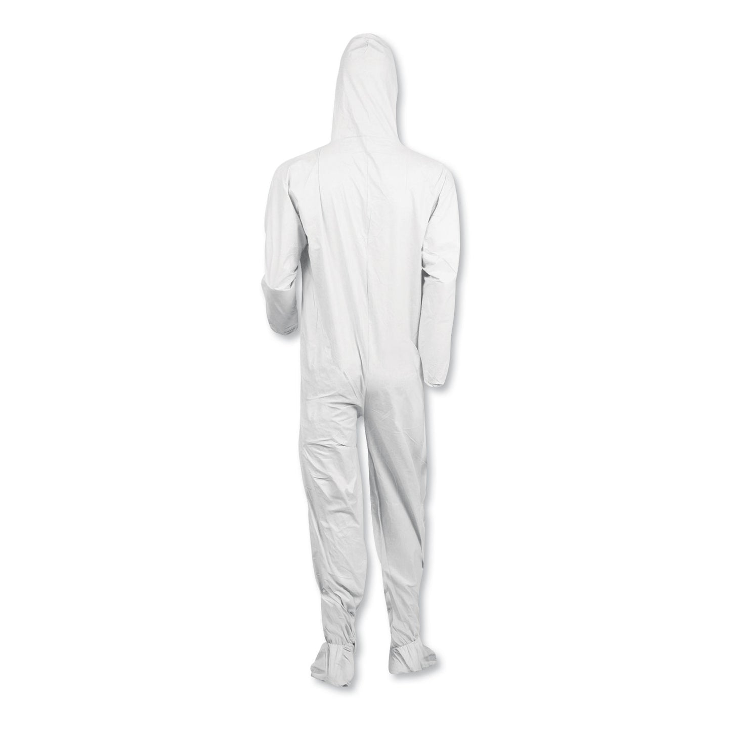 KleenGuard A40 Elastic-Cuff, Ankle, Hood and Boot Coveralls, Large, White, 25/Carton (44333)