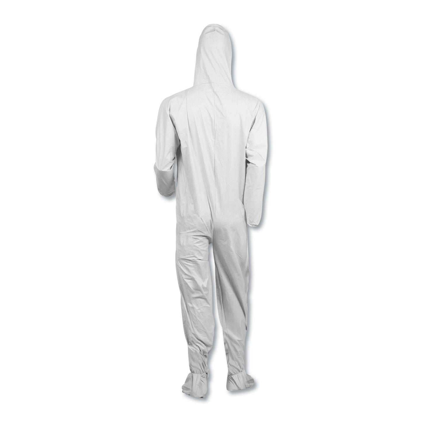 KleenGuard A40 Elastic-Cuff, Ankle, Hood and Boot Coveralls, X-Large, White, 25/Carton (44334)