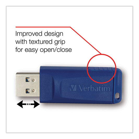 Verbatim Classic USB 2.0 Flash Drive, 8 GB, Blue (97088)