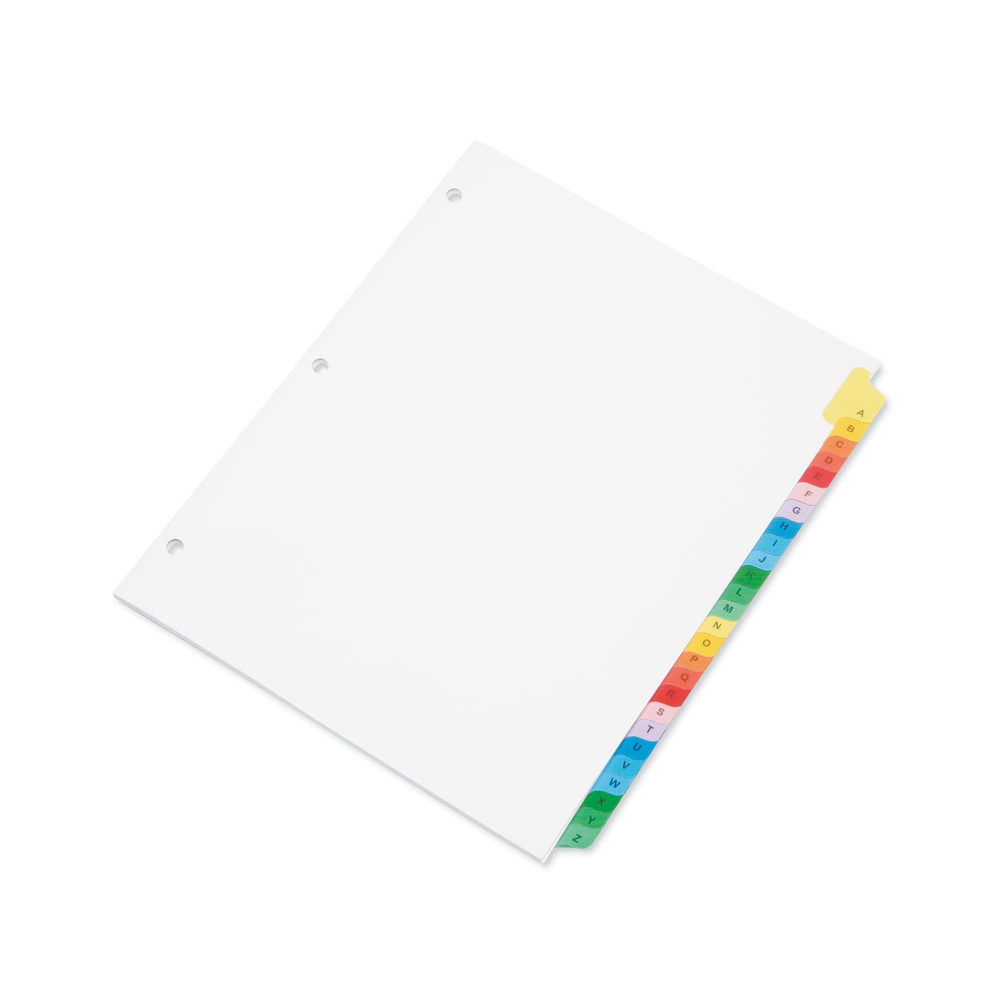 AbilityOne 7530013683492, SKILCRAFT Multiple Index Sheets, 26-Tab, A to Z, 11 x 8.5, White, 1 Set