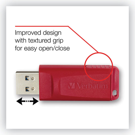 Verbatim Store 'n' Go USB Flash Drive, 16 GB, Red (96317)