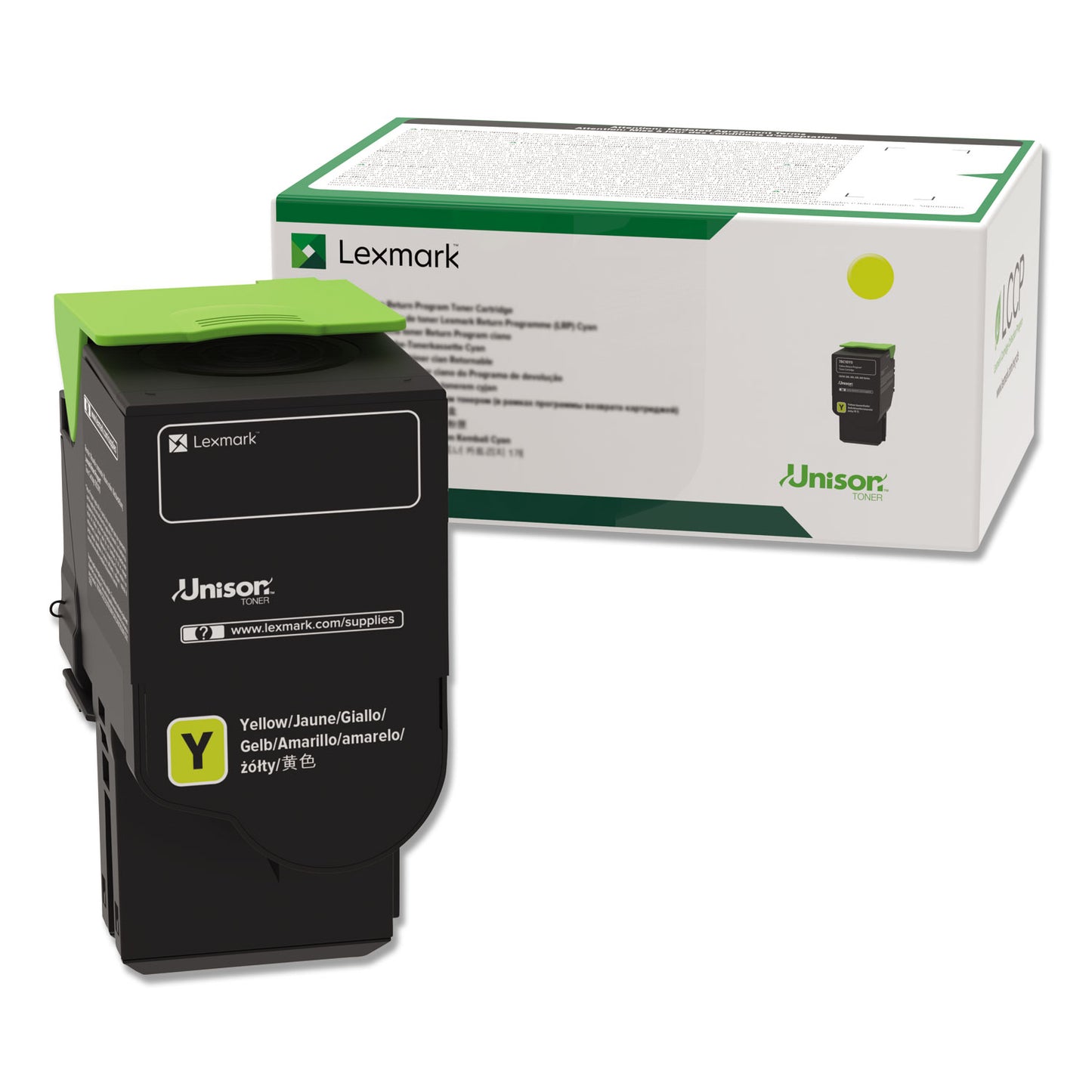 Lexmark 78C1UY0 Return Program Toner, 7,000 Page-Yield, Yellow