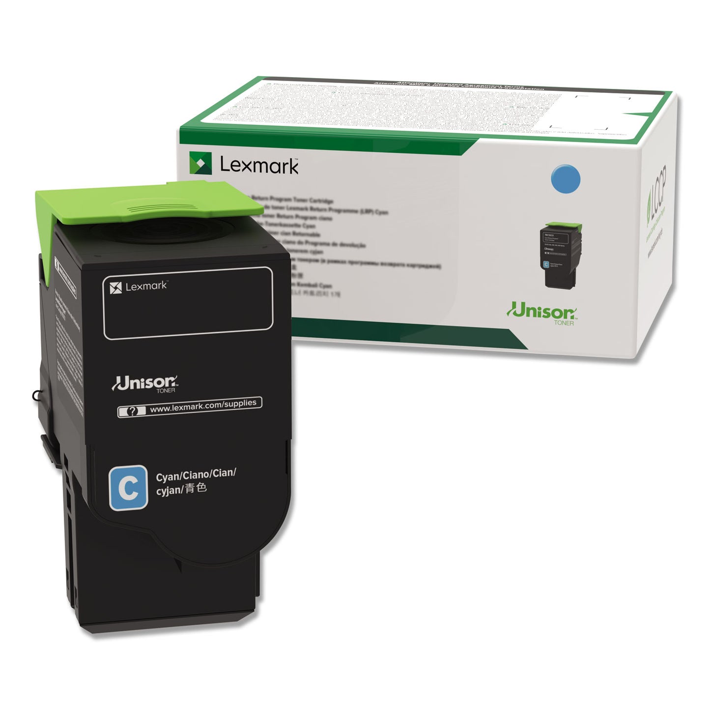 Lexmark 78C1UC0 Return Program Toner, 7,000 Page-Yield, Cyan