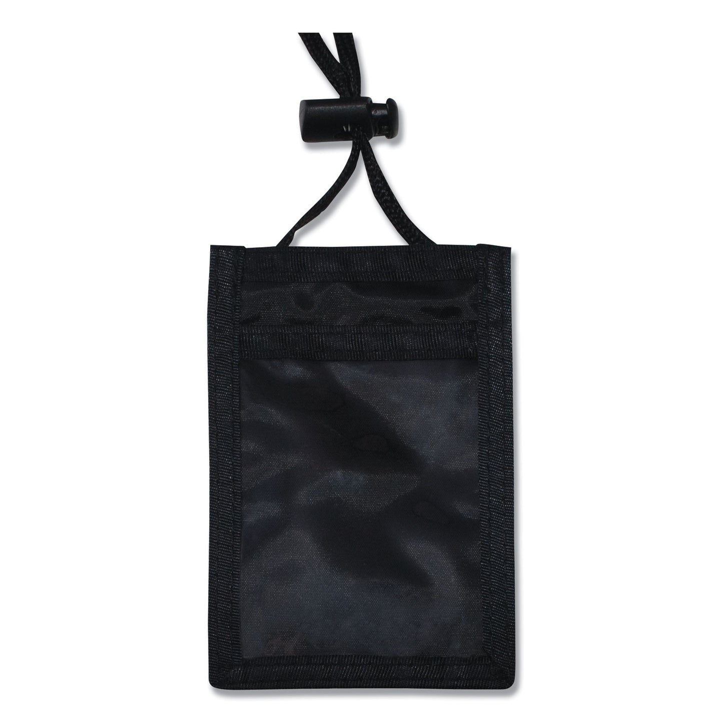Advantus ID Badge Holders with Convention Neck Pouch, Vertical, Black/Clear 3.25" x 5" Holder, 2.38" x 3.5" Insert, 48" Cord, 12/Pack (75453)