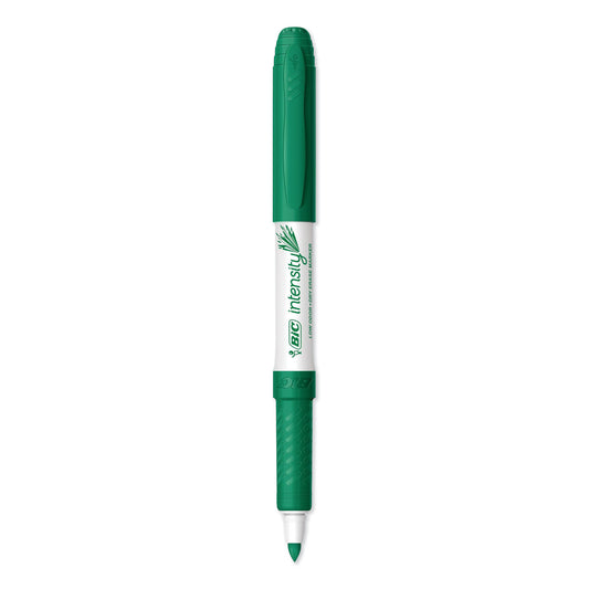 BIC Intensity Low Odor Fine Point Dry Erase Marker, Fine Bullet Tip, Green, Dozen (GDE11GN)